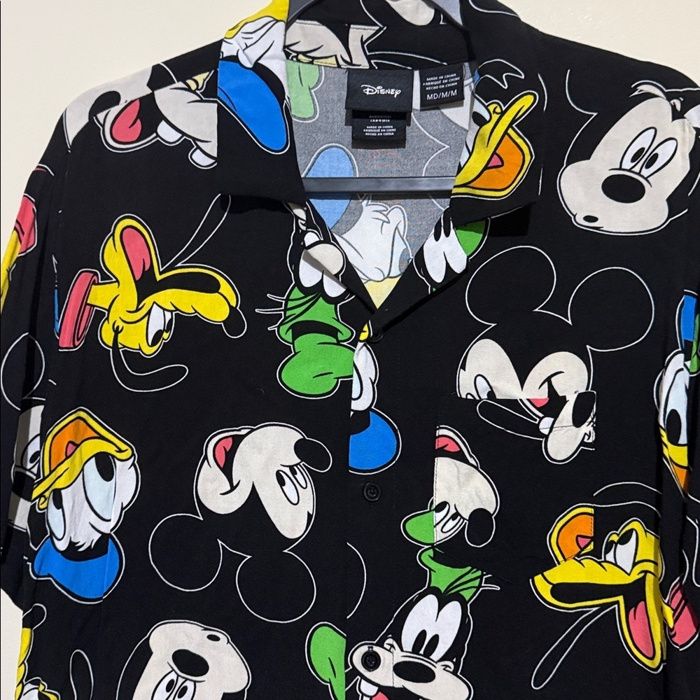 Disney Men's Black Mickey & Friends Short-Sleeve Shirt - Picture 3 of 6